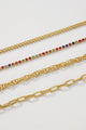 layered necklace gold