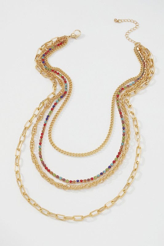 layered necklace gold	